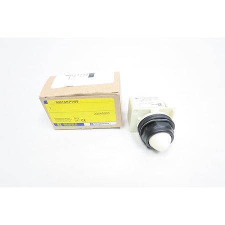 Square D White 110120VAc Pilot Light 9001SKP1W9